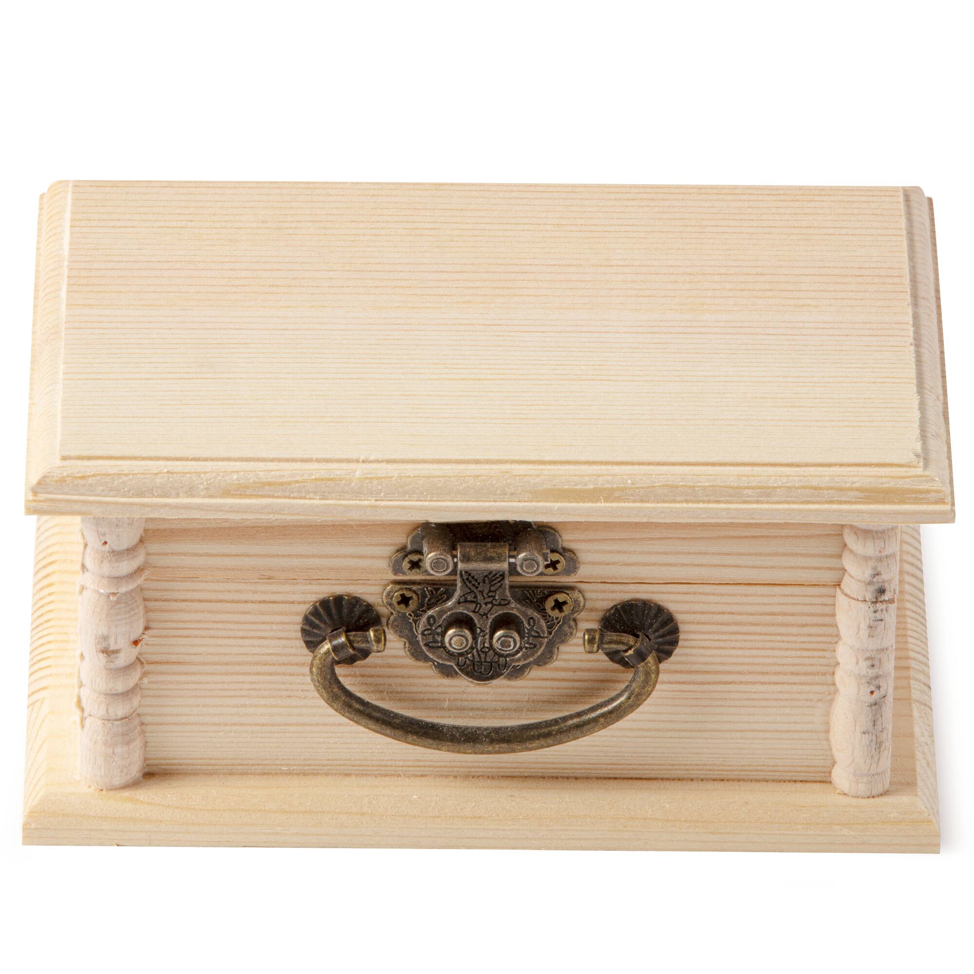 8 Pack: 5" Wood Box with Handle by Make Market®